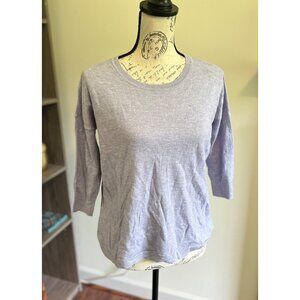 J. Crew Soft Sweater Oversized Short Sleeve Gray Purple Color Small Crewneck